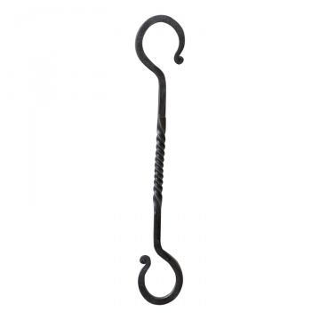 10-Inch Twisted Wrought Iron S Hooks - Set of 3