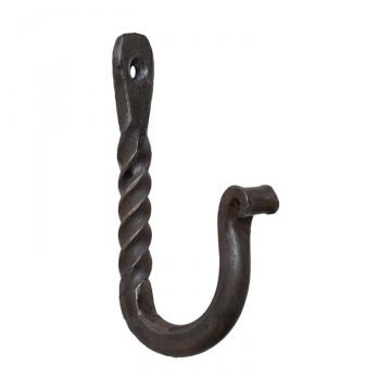 3-Inch Twisted Wrought Iron Wall Hooks -Set of 6