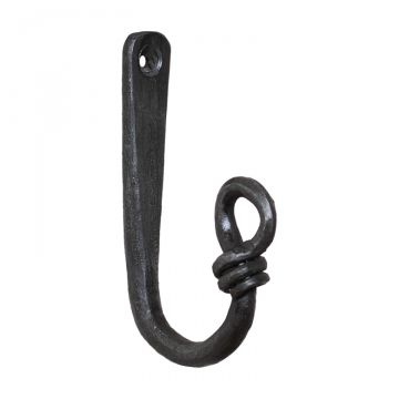 3-Inch Wrought Iron Knotted Wall Hooks - Set of 2