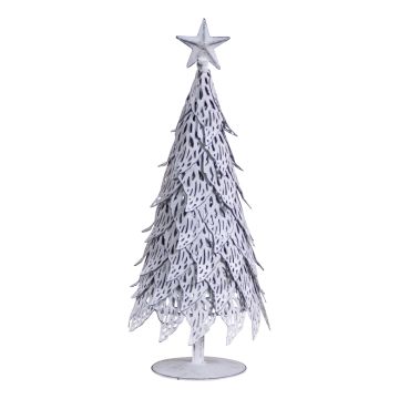 15-Inch Tin Christmas Tree in Rustic White