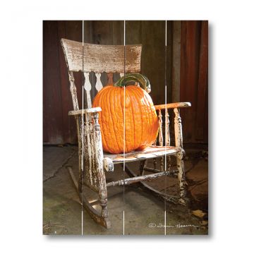 Rocking Chair Pumpkin Pallet Art