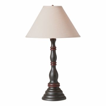 Davenport Table Lamp in Rustic Black with Fabric Linen Shade