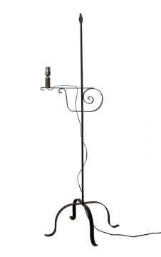 Wrought Iron Adjustable Floor Lamp with Flame Tip