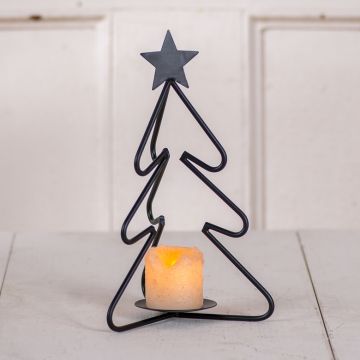 Wrought Iron Christmas Tree Votive/Tealight Holder