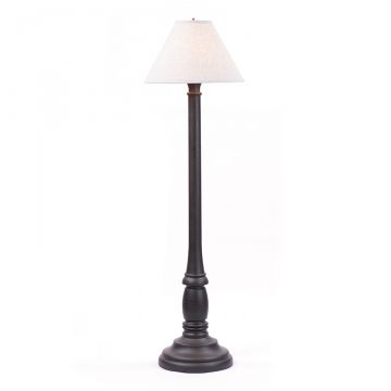 Brinton House Floor Lamp in Black with Linen Ivory Shade
