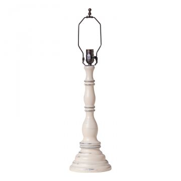 Davenport Wood Table Lamp Base in Rustic White