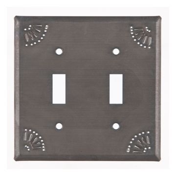 Double Switch Cover with Chisel in Kettle Black