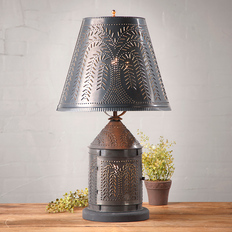 Fireside Lamp with Willow Shade in Kettle Black | Irvins Tinware