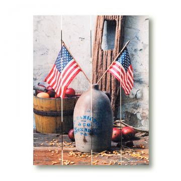 Jug and Flags Pallet Art