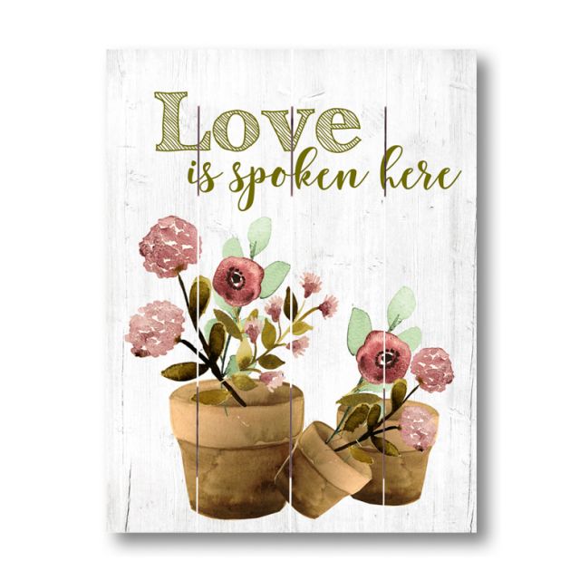 Love Is Spoken Pallet Art Irvin S Tinware