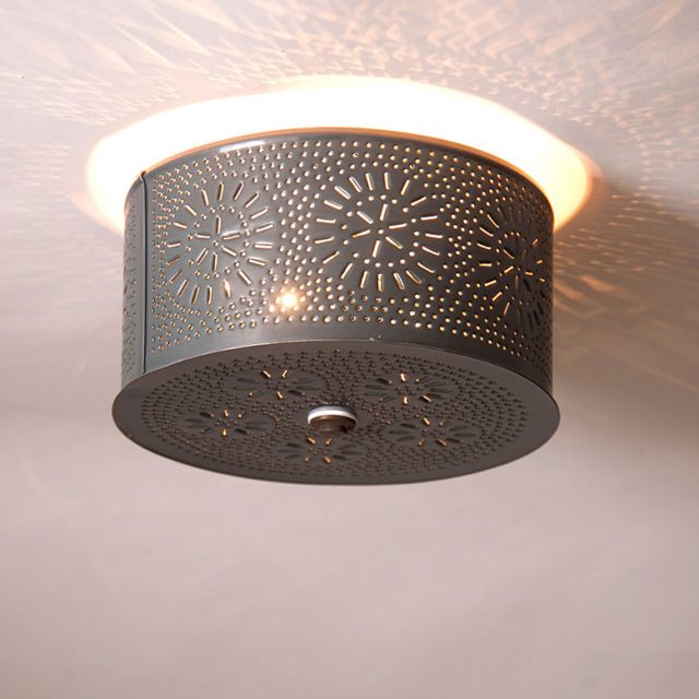 punched tin lighting fixtures