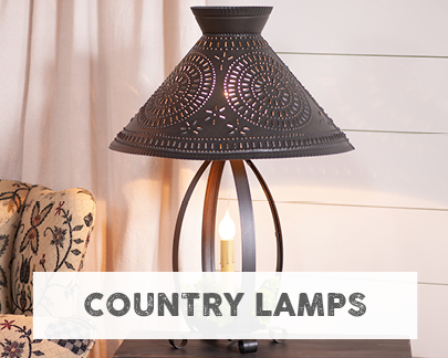 rustic country star lantern table lamp