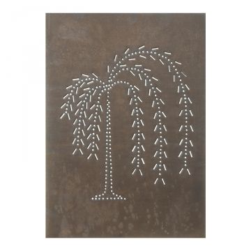 Vertical Willow Panel in Blackened Tin