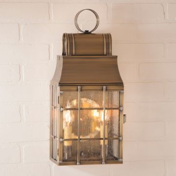 Washington Wall Lantern in Weathered Brass - 3-Light